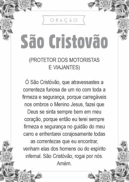 Santinho São Cristovão. Pcte c/ 250 Unids