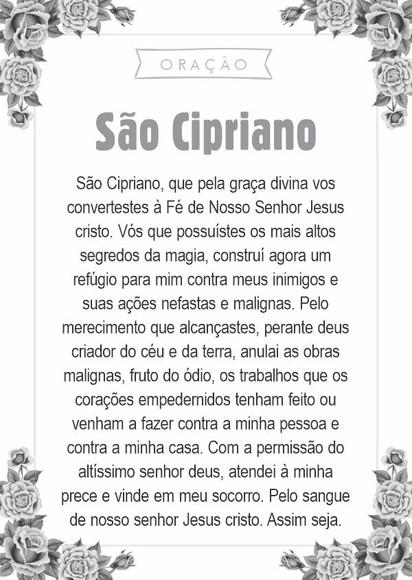Santinho São Cipriano. Pcte c/ 1000 Unids