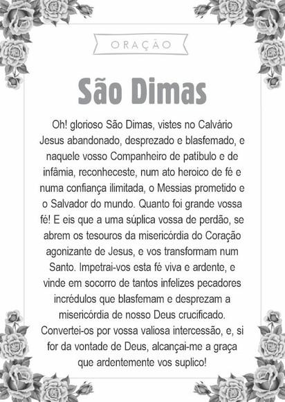 Santinho São Dimas. Pcte c/ 250 Unids