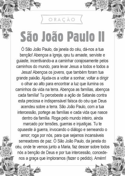 Santinho São João Paulo. Pcte c/ 250 Unids