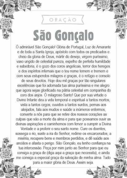 Santinho São Gonçalo. Pcte c/ 250 Unids