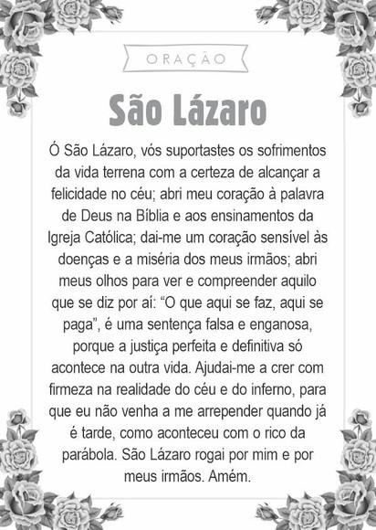 Santinho São Lázaro. Pcte c/ 250 Unids