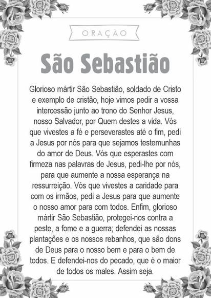 Santinho São Sebastião. Pcte c/ 250 Unids