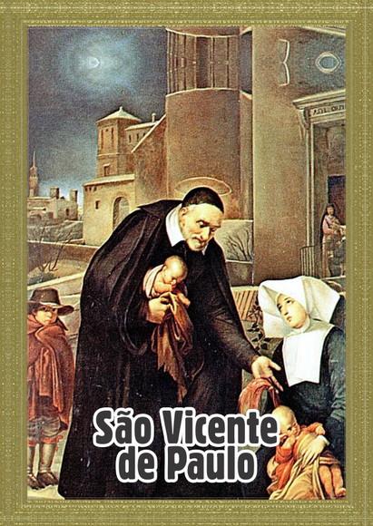 Santinho São Vicente de Paulo. Pcte c/ 250 Unids