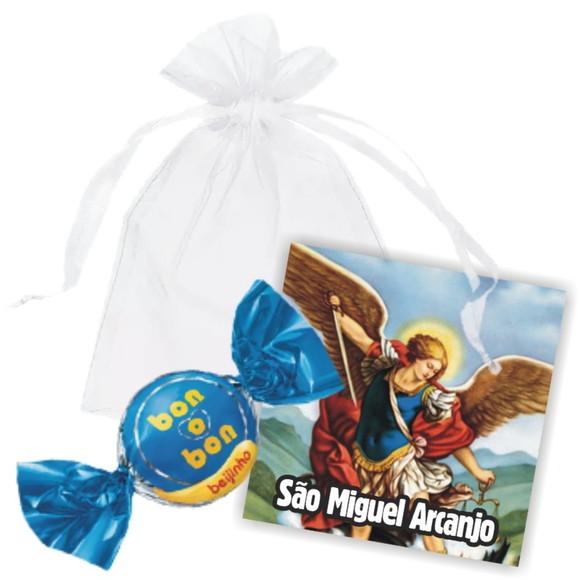 SAQUINHO DE ORGANZA + MINI CARTÃO - ANJO DA GUARDA MOD.05