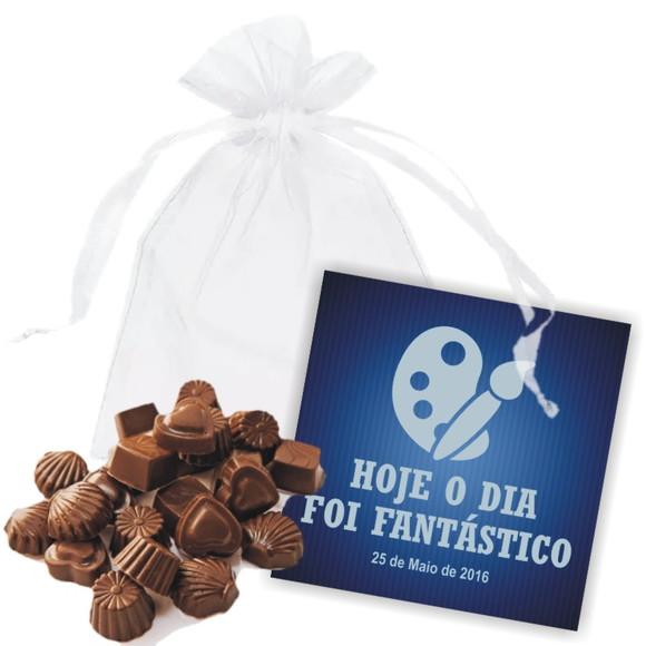 SAQUINHO DE ORGANZA + MINI CARTÃO - FANTÁSTICO