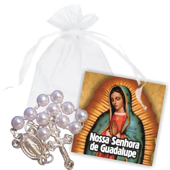SAQUINHO DE ORGANZA + MINI CARTÃO - N. SRA. DE GUADALUPE