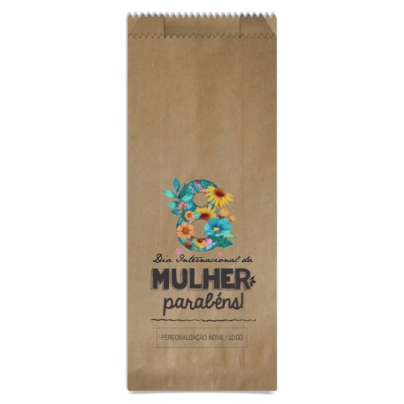Saquinho de Papel Dia da Mulher, Personalizado. Mod.05