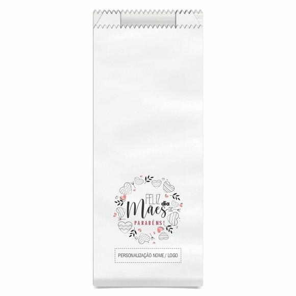 Saquinho de Papel Dia das Mães, Personalizado. Mod.07.