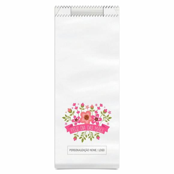 Saquinho de Papel Dia das Mães, Personalizado. Mod.08.