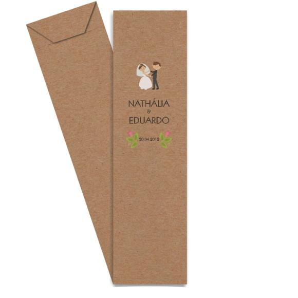 SAQUINHO DE PAPEL PORTA TALHERES PERSONALIZADO CASAMENTO M01