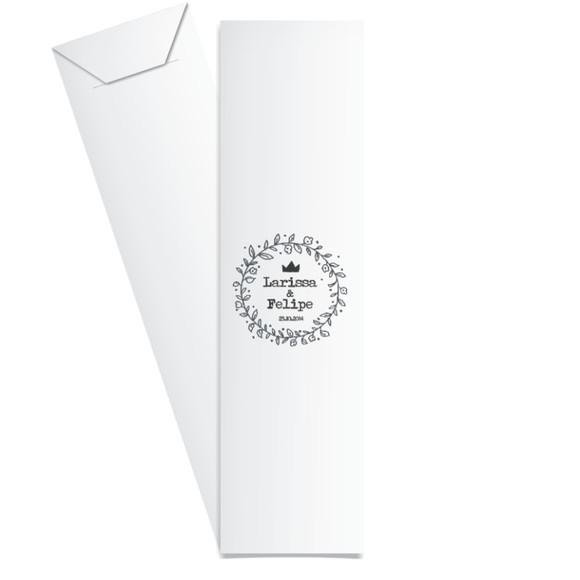 SAQUINHO DE PAPEL PORTA TALHERES PERSONALIZADO CASAMENTO M04