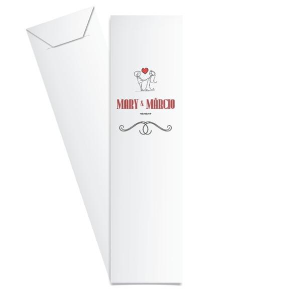 SAQUINHO DE PAPEL PORTA TALHERES PERSONALIZADO CASAMENTO M08