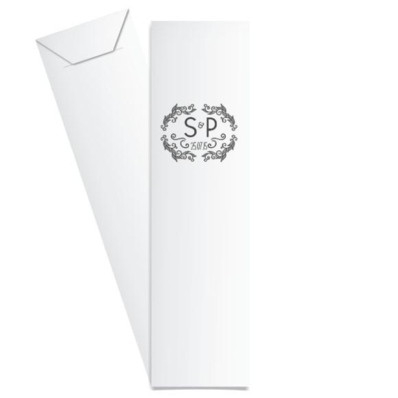 SAQUINHO DE PAPEL PORTA TALHERES PERSONALIZADO CASAMENTO M07