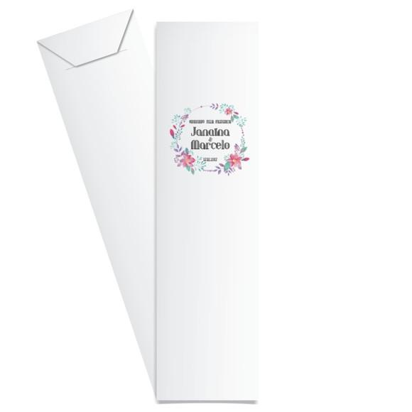 SAQUINHO DE PAPEL PORTA TALHERES PERSONALIZADO CASAMENTO M12