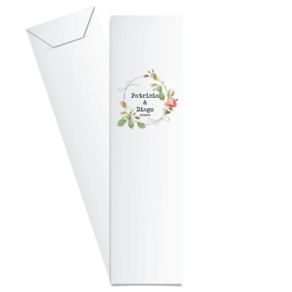 SAQUINHO DE PAPEL PORTA TALHERES PERSONALIZADO CASAMENTO M14