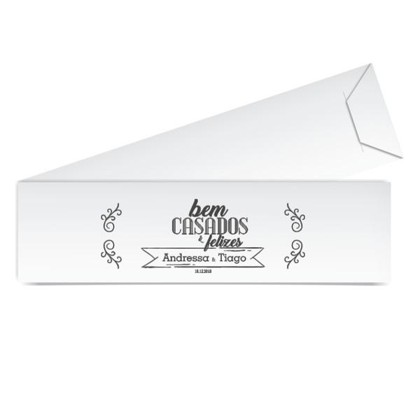 SAQUINHO DE PAPEL PORTA TALHERES PERSONALIZADO CASAMENTO M17