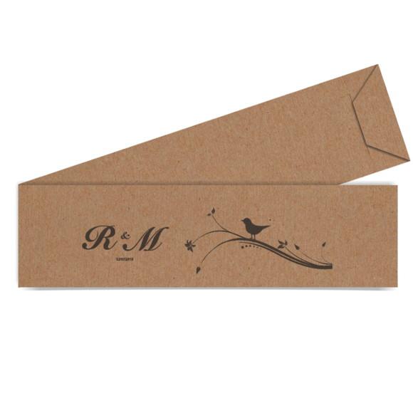 SAQUINHO DE PAPEL PORTA TALHERES PERSONALIZADO CASAMENTO M16