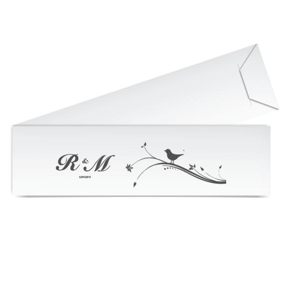 SAQUINHO DE PAPEL PORTA TALHERES PERSONALIZADO CASAMENTO M16
