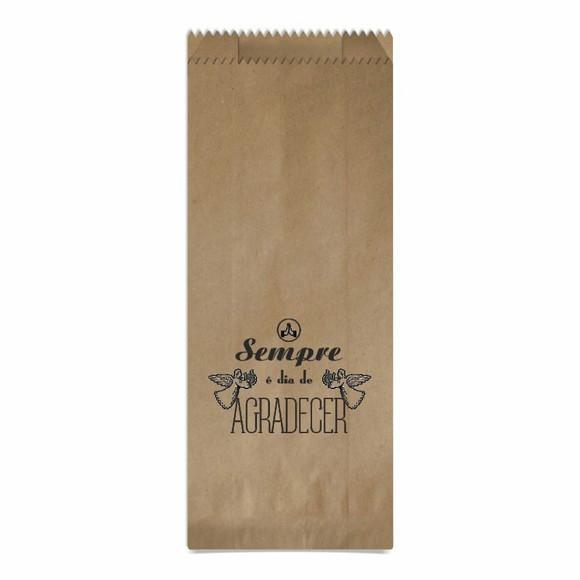Saquinho Kraft Simples Personalizado - Dia de Agradecer...