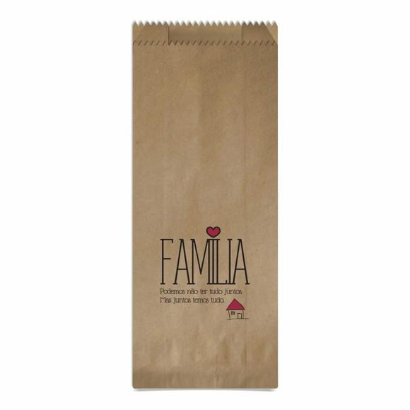 SAQUINHO KRAFT SIMPLES PERSONALIZADO - FAMÍLIA