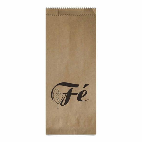 Saquinho Kraft Simples Personalizado - Fé