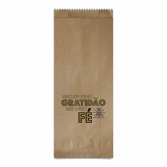 Saquinho Kraft Simples Personalizado - Gratidão...