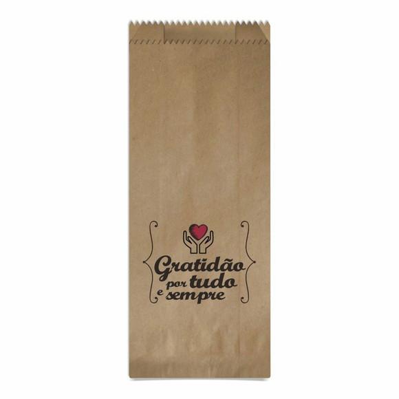 Saquinho Kraft Simples Personalizado - Gratidão Por Tudo...