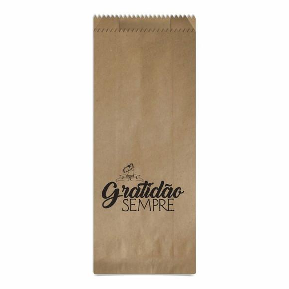 Saquinho Kraft Simples Personalizado - Gratidão Sempre