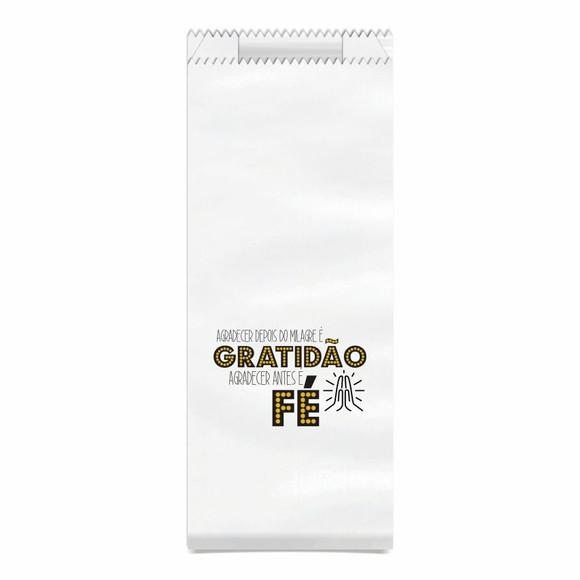 Saquinho Kraft Simples Personalizado - Gratidão...