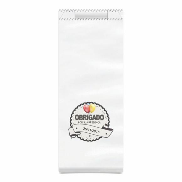 SAQUINHO KRAFT SIMPLES PERSONALIZADO - OBRIGADO