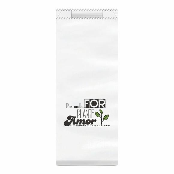 SAQUINHO KRAFT SIMPLES PERSONALIZADO - POR ONDE FOR...