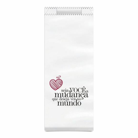 SAQUINHO KRAFT SIMPLES PERSONALIZADO - SEJA VOCÊ A MUDANÇA