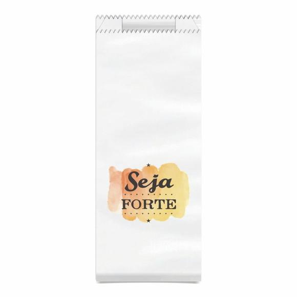 SAQUINHO KRAFT SIMPLES PERSONALIZADO - SEJA FORTE