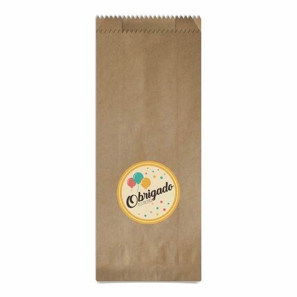 SAQUINHO KRAFT SIMPLES PERSONALIZADO - SUA PRESENÇA
