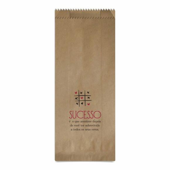 SAQUINHO KRAFT SIMPLES PERSONALIZADO - SUCESSO