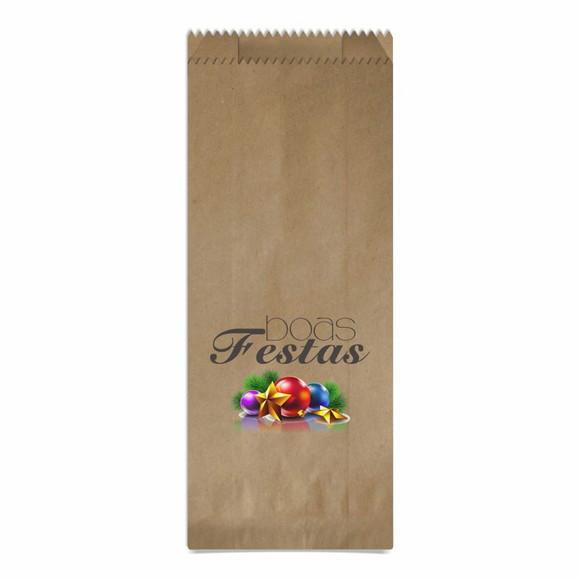 Saquinho Kraft Simples Personalizado Natal / Ano Novo