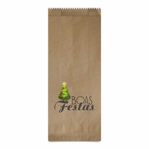 Saquinho Kraft Simples Personalizado Natal / Ano Novo