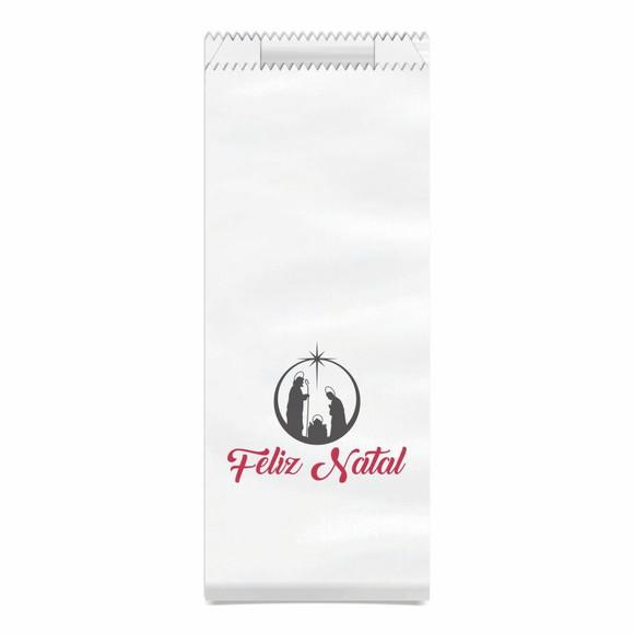 Saquinho Kraft Simples Personalizado Natal / Ano Novo