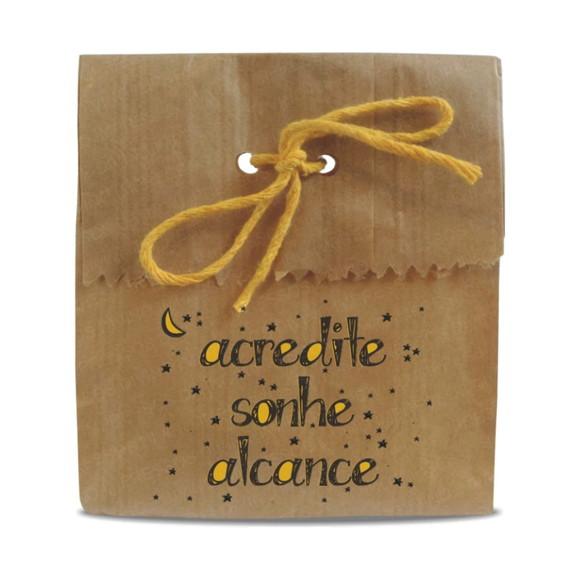 SAQUINHO PAPEL PERSONALIZADO - ACREDITE SONHE ALCANCE