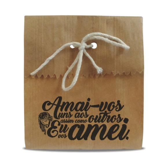 SAQUINHO PAPEL PERSONALIZADO - AMAI-VOS UNS AOS OUTROS