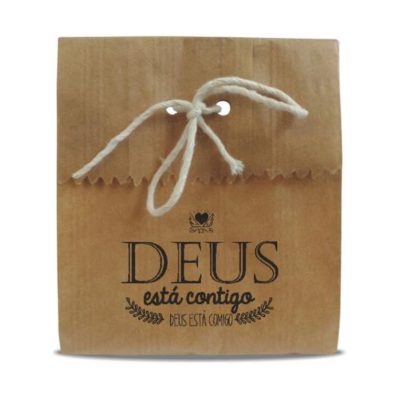 SAQUINHO PAPEL PERSONALIZADO - DEUS ESTÁ CONTIGO