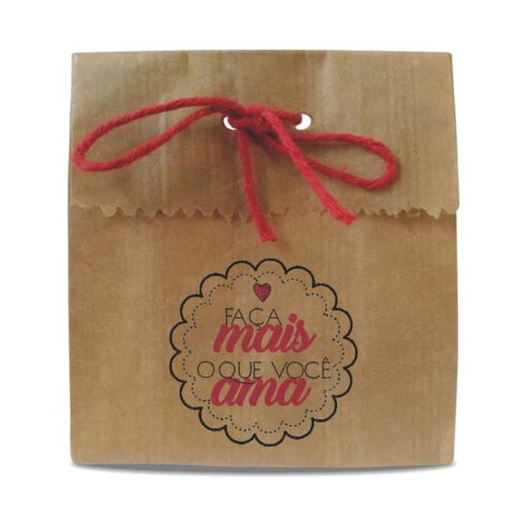 SAQUINHO PAPEL PERSONALIZADO - FAÇA MAIS O QUE VOCÊ AMA