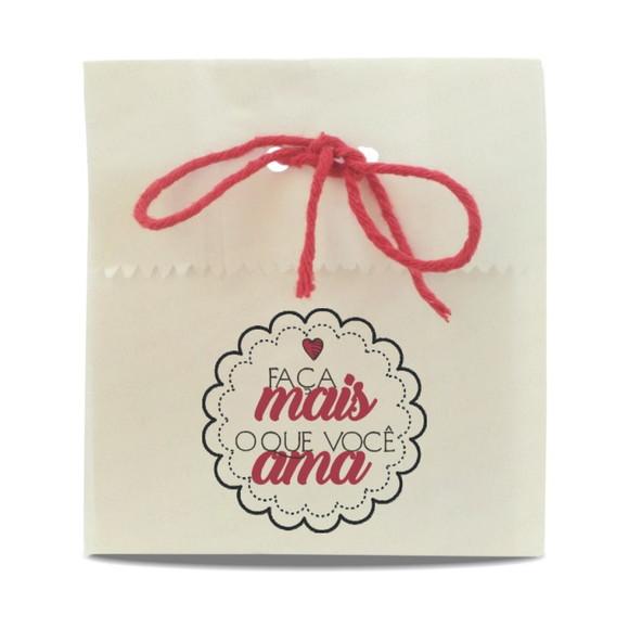 SAQUINHO PAPEL PERSONALIZADO - FAÇA MAIS O QUE VOCÊ AMA