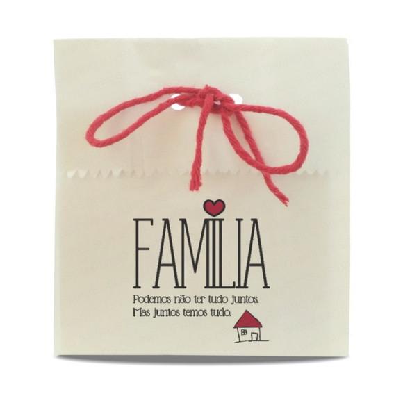 SAQUINHO PAPEL PERSONALIZADO - FAMÍLIA