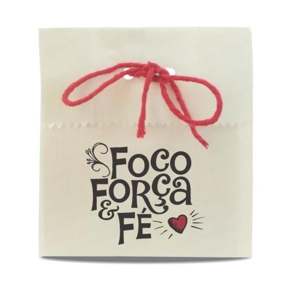 SAQUINHO PAPEL PERSONALIZADO - FOCO FORÇA & FÉ