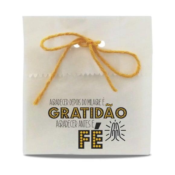 SAQUINHO PAPEL PERSONALIZADO - GRATIDÃO &FÉ