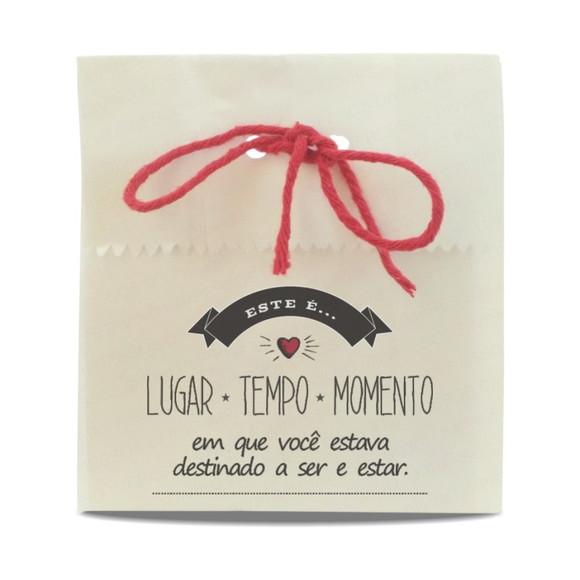 SAQUINHO PAPEL PERSONALIZADO - LUGAR TEMPO MOMENTO