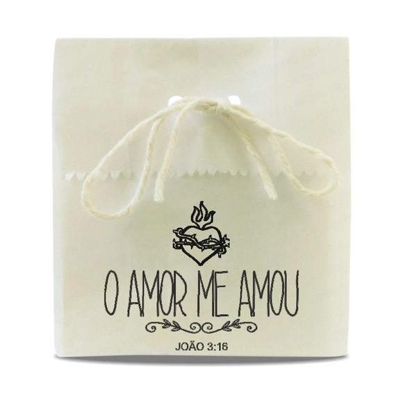 SAQUINHO PAPEL PERSONALIZADO - O AMOR ME AMOU