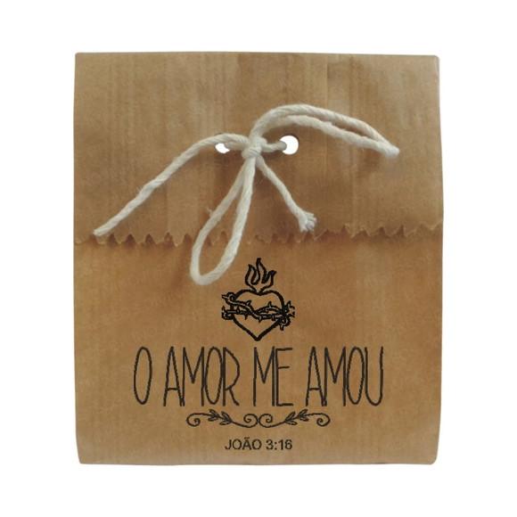 SAQUINHO PAPEL PERSONALIZADO - O AMOR ME AMOU
